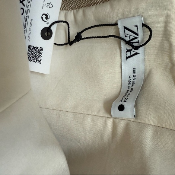 NWT • Zara Asymmetrical Slip MIDI Taupe Dress • XS - Picture 15 of 15